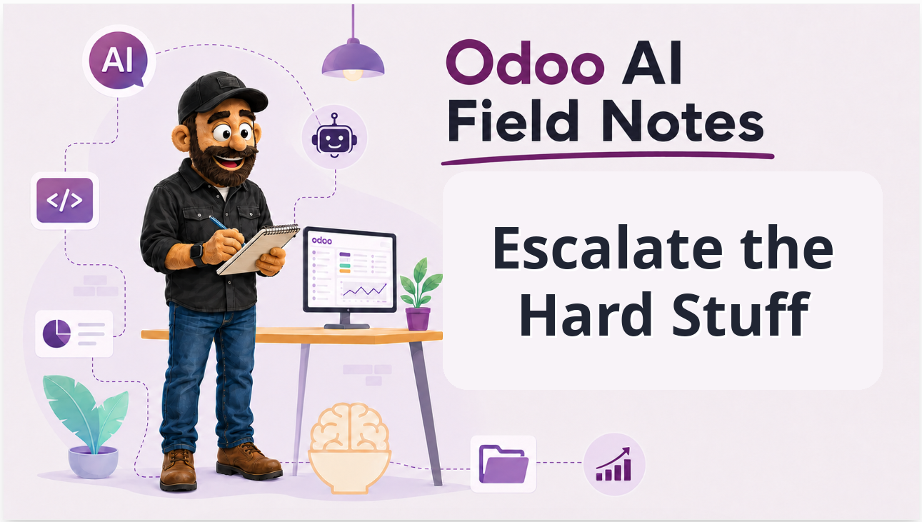 Odoo AI Field Notes: Give Odoo Support AI an Escalation Plan title image