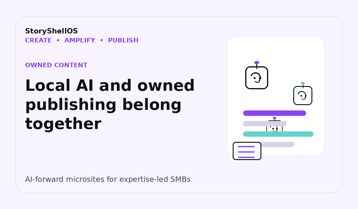 Local AI and owned publishing belong together title image